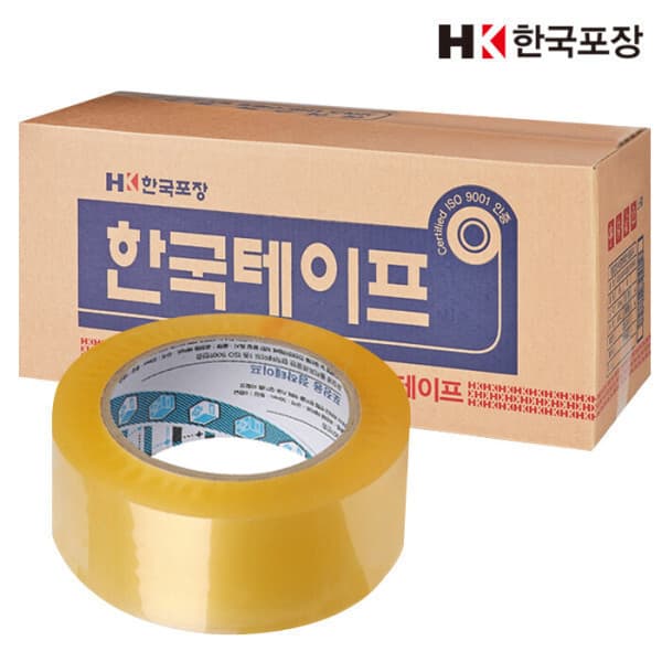 한국포장 박스테이프 한국테이프 OPP 포장 테이프 80M 40개 투명