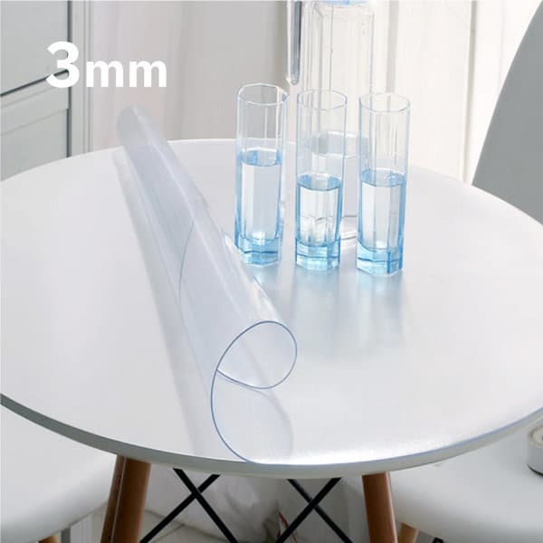예피아 원형 테이블 유리대용 투명매트 큐매트 3mm 91~100cm