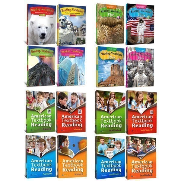 월드컴에듀 B34. Reading for Vocabulary Plus A-D American Textbook Reading 1-4 Full Set 16권