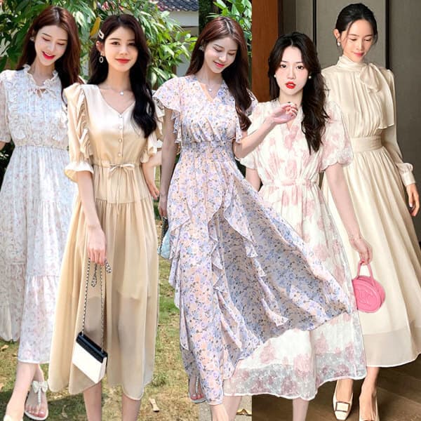 투피앤 1투피앤 여름가을 하객룩 원피스 쉬폰 빅사이즈 - 최저가 24,700원