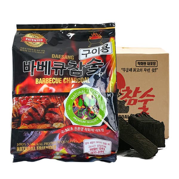 보배태망석쇠 보배물산 바베큐참숯 2kg 1박스(8개)