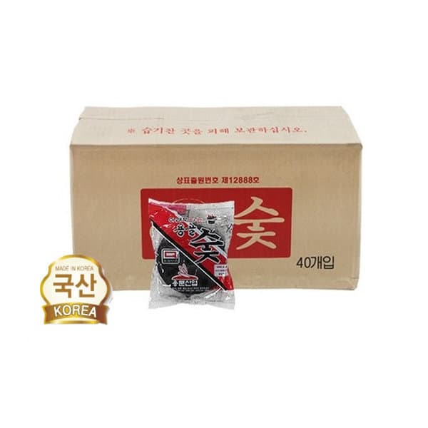KR리빙 캠핑용 바베큐 용골숯 국산 1박스 (40봉) - 최저가 48,950원
