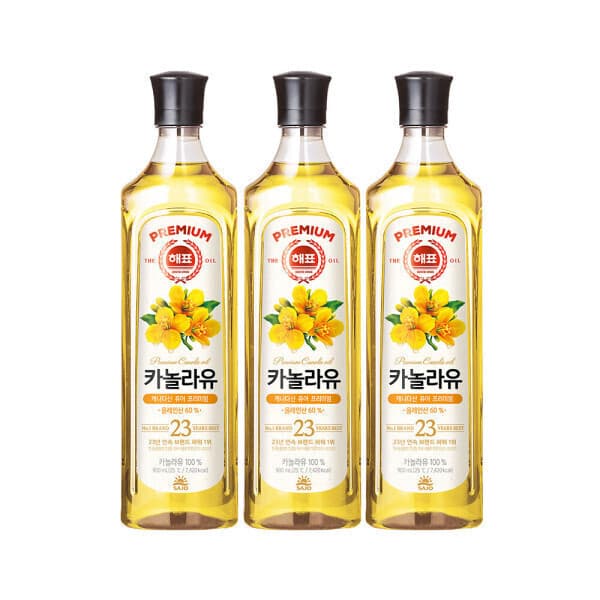 사조대림-스타배송 사조 카놀라유 900mL x 3개