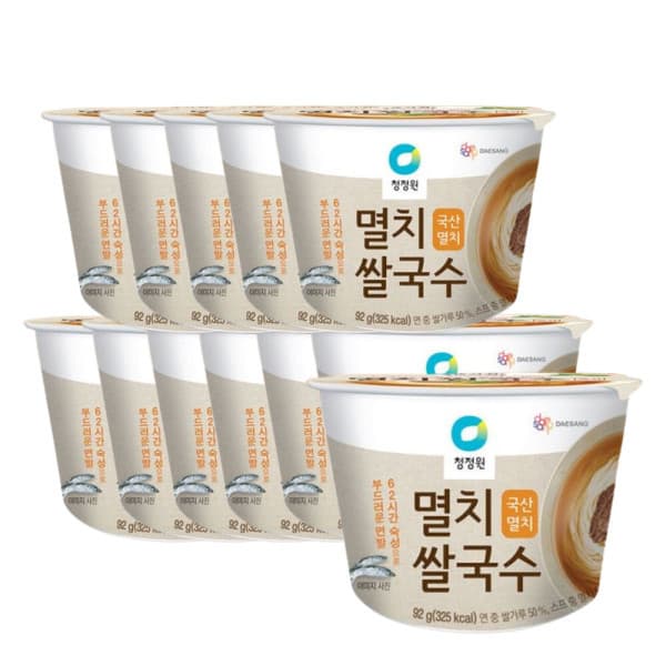 대상청정원-스타배송 멸치 컵쌀국수 92g 12입