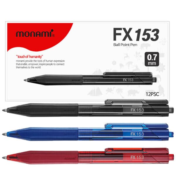 오피스존(주) 모나미 FX 153 0.7mm 볼펜 12자루