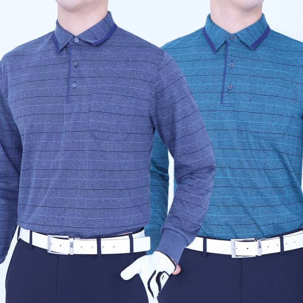 꽃중년- 중년 카라티 긴팔 셔츠 냉감 - 최저가 18,500원