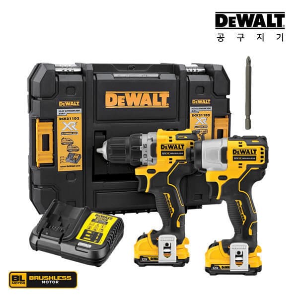공구지기 DCK2110D2T 12V Max 2.0Ah 컴팩트 드라이버 2종 콤보
