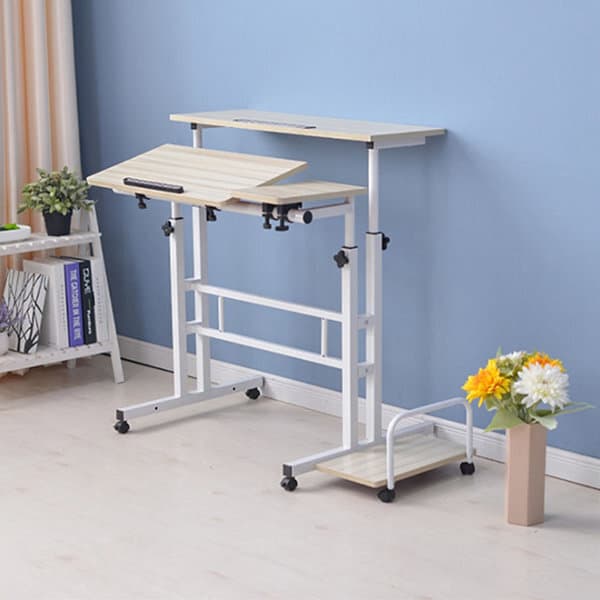 천년인터내셔널 스탠딩책상 수동 높이조절 ST-2B800