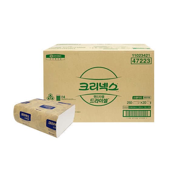 에이치앤케이몰 크리넥스 드라이셀 핸드타올 F250S 5000매 20밴드 - 최저가 38,150원