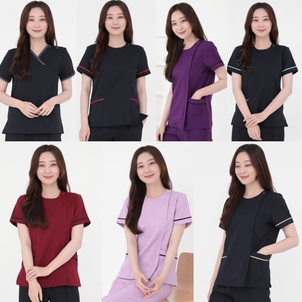 더까운 더까운 수술복 간호사복 진료복 브이넥 지퍼 라운드넥 병원유니폼 상하 물리치료복 - 최저가 45,900원