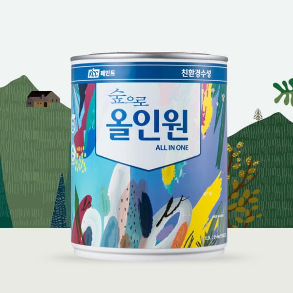 페인트 숲으로 올인원 반광 수성페인트 흑색 0.9L - 최저가 24,440원