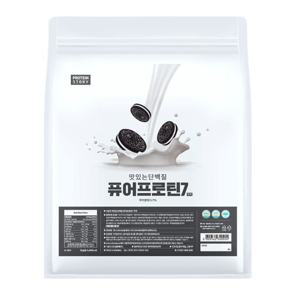 프로틴스토리 퓨어프로틴7 유청 단백질보충제 3kg 쿠키맛 - 최저가 42,500원