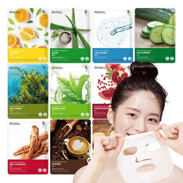 리코셀_공식스토어 리코셀 촉촉순한 마스크팩 10종x10장 100장