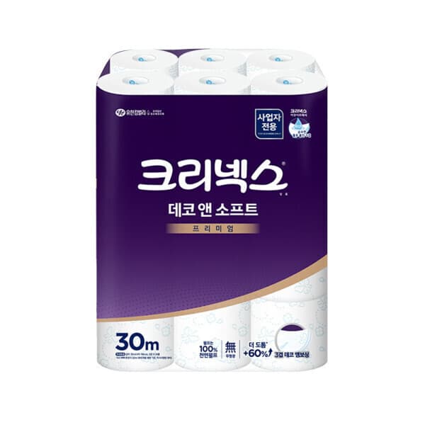 유한킴벌리이커머스 데코앤소프트 3겹 두루마리 화장지 30M 24롤