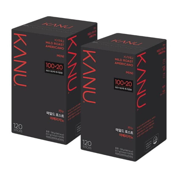 롯데아이몰 카누 맥심 마일드 미니 100T+20 x2개입 총240T