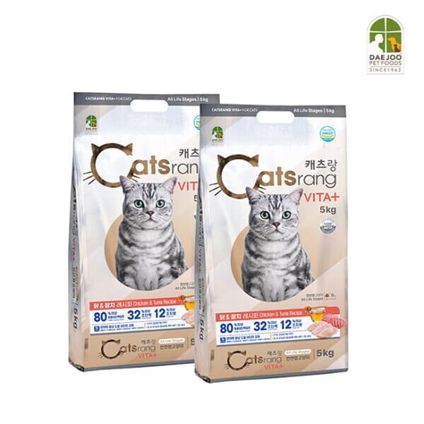 롯데아이몰 브이펫 NEW 캐츠랑 전연령용 비타플러스 5kg 2개 - 최저가 30,340원