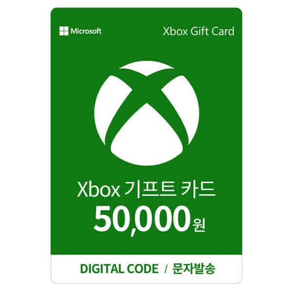 XBOX공식스토어 Xbox 기프트카드 5만원 디지털 금액권 한국전용