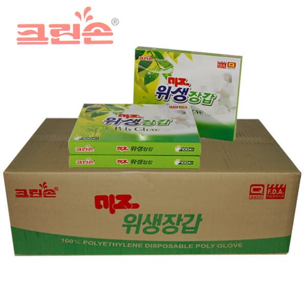 쌈제이닷컴 크린손 미즈위생장갑 100매 50개 비닐장갑 일회용장갑
