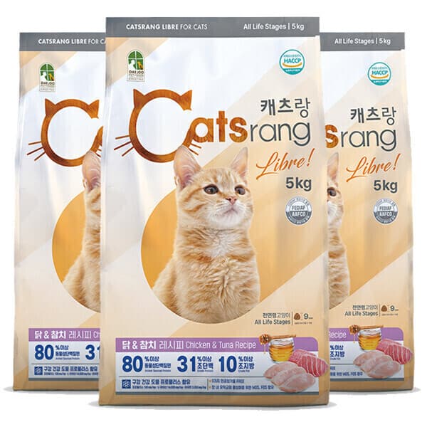 멍멍스타 캐츠랑 전연령 리브레 고양이사료 5kg x 3개 - 최저가 41,900원