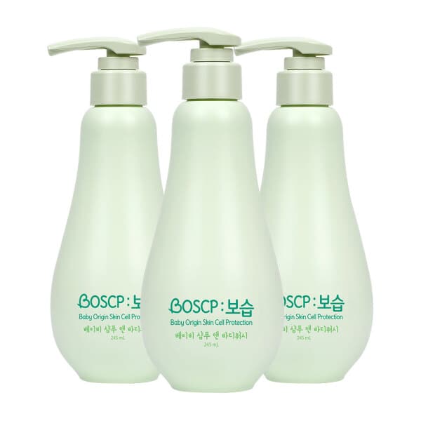 LG생활건강 직영 BOSCP 보습 베이비 워시 245ML 3개