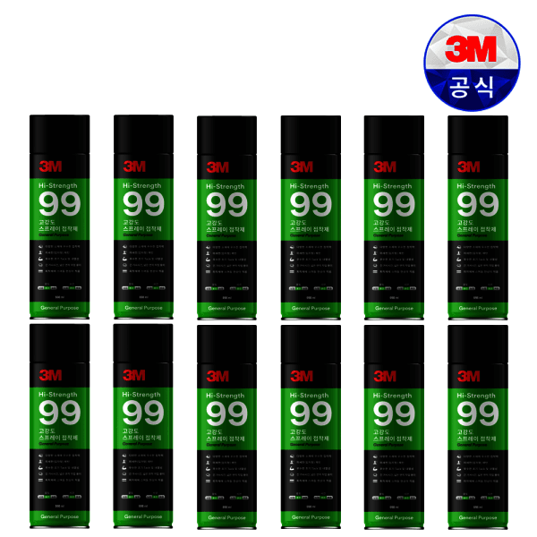 3M공식인증 3M 접착제 고강도 99 스프레이 698ml 12개