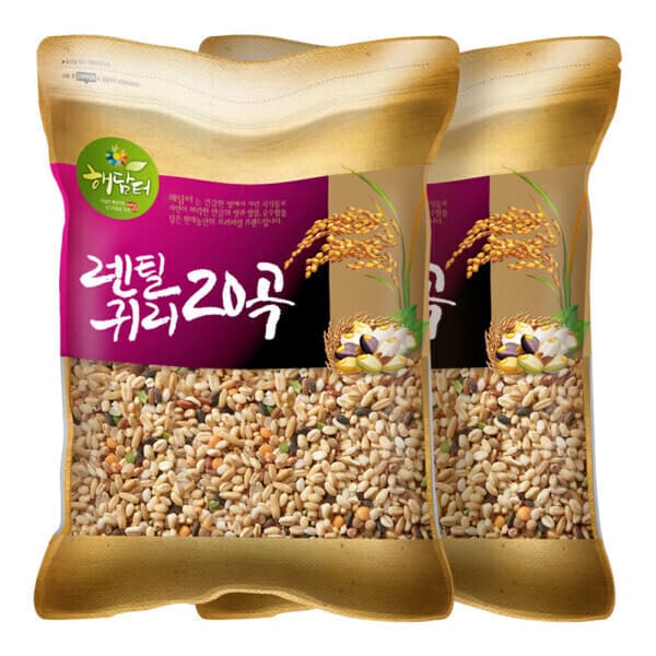 [현대농산] 렌틸콩 귀리 혼합 20곡 10kg (5kgx2봉) - 최저가 19,500원