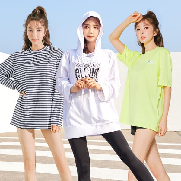벤디스 여성 래쉬가드 세트 비치웨어 수영복 빅사이즈 집업 - 최저가 21,820원