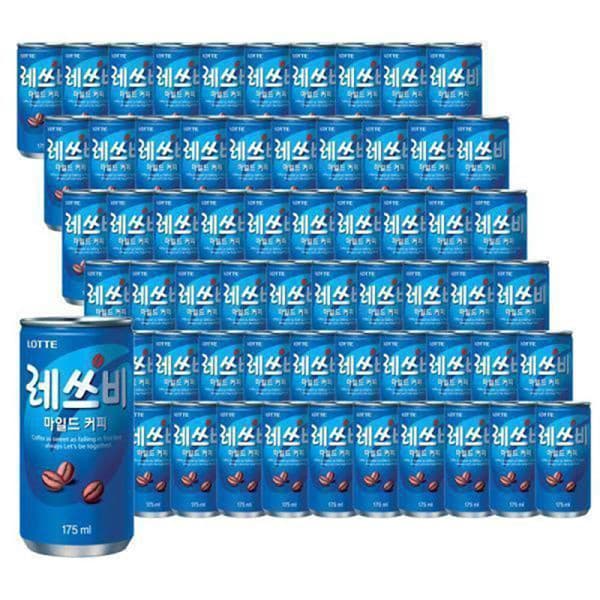 롯데칠성스타배송 레쓰비 마일드 캔커피 175ml x 60캔