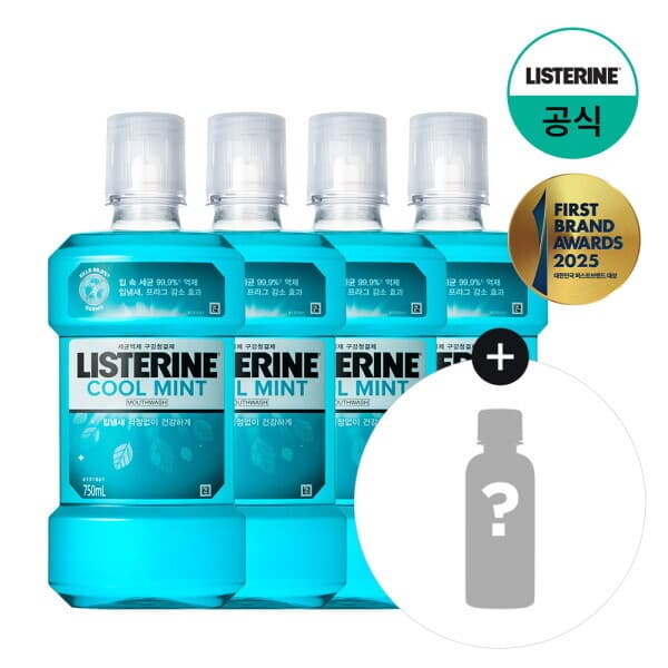 롯데 아이몰 리스테린 쿨 민트 750ml x4 100ml