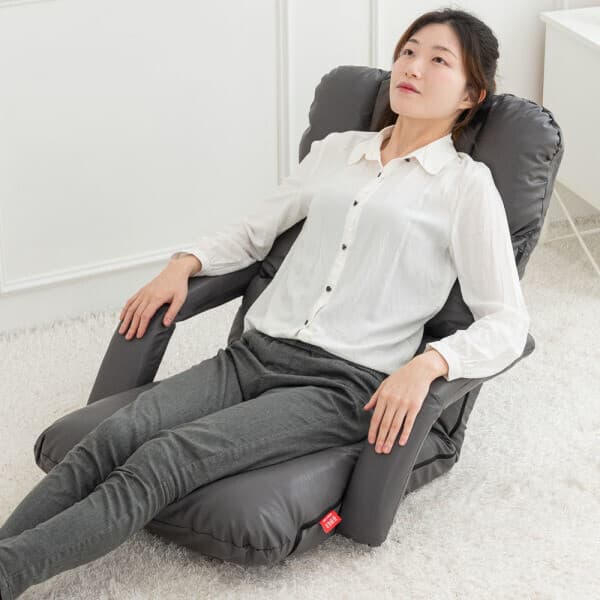 (주)포스아트 휴 하우스 좌식의자 팔걸이 레자 등받이