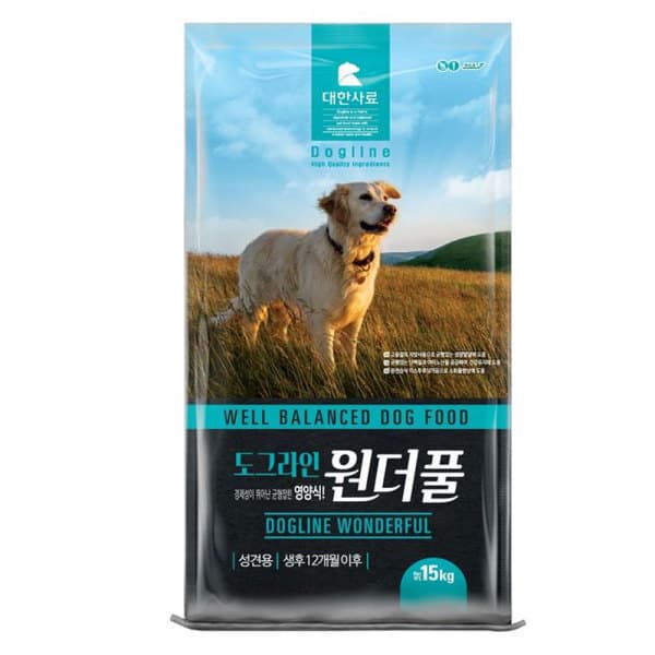 아지유통1 도그라인 원더풀 15kg 강아지사료