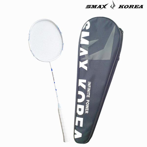 스맥스코리아 스맥스코리아 풀카본 초경량 배드민턴 라켓 7U 68g 테세우스 화이트