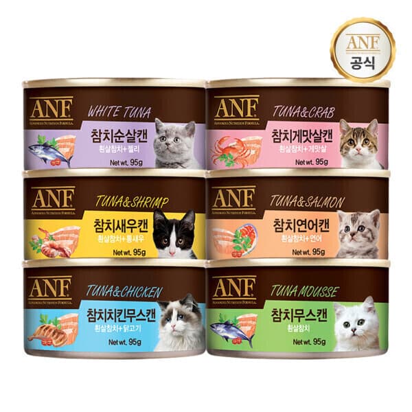 이리온MALL ANF 고양이간식 캔 혼합 24개