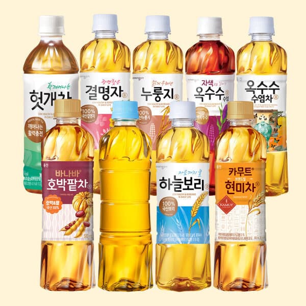웅진푸드 20입+20입 하늘보리/옥수수수염차/카무트현미차/결명자차/이온더핏 무라벨 외 12종 500ml 20+20 골라담기 - 최저가 26,900원