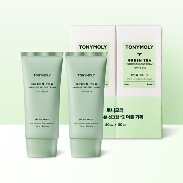 TONYMOLY(본사공식) (NEW) 그린티 수분 선크림 더블 기획 세트(50ml 2ea)