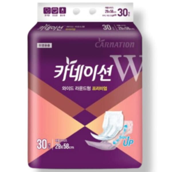 실버네트워크 카네이션 속기저귀 와이드라운드형 프리미엄 240매 - 최저가 63,000원
