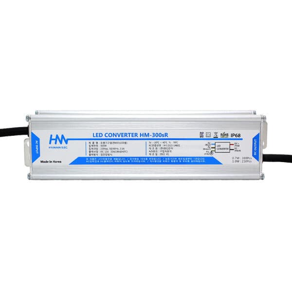 DJ전기조명 현민 LED 방수용 SMPS 12V 300W LED조명기구 컨버터