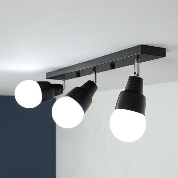 토탈맘모스조명 트럼펫 3등 블랙 LED 주방등