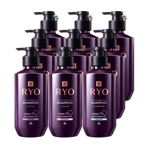 아모레퍼시픽바디헤어 려 자양윤모 9ex 탈모전문케어 샴푸 400ml 3입