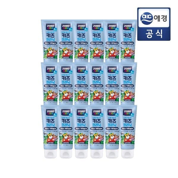 신세계몰 2080 키즈치약 크리닉민트향 80g x 18개 + 50g 증정 2개