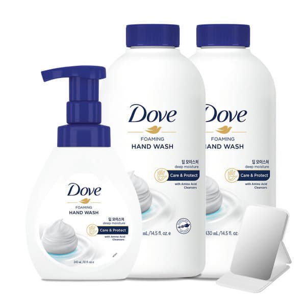 유니레버 도브 포밍 핸드워시 딥너리싱 240ml 1개 + 리필 430ml 2개