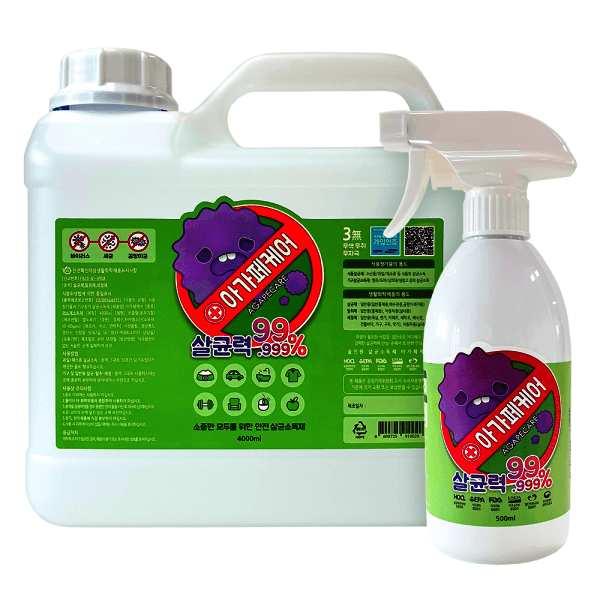 시선끌림 아가페케어 뿌리는 소독제 4L 500ml