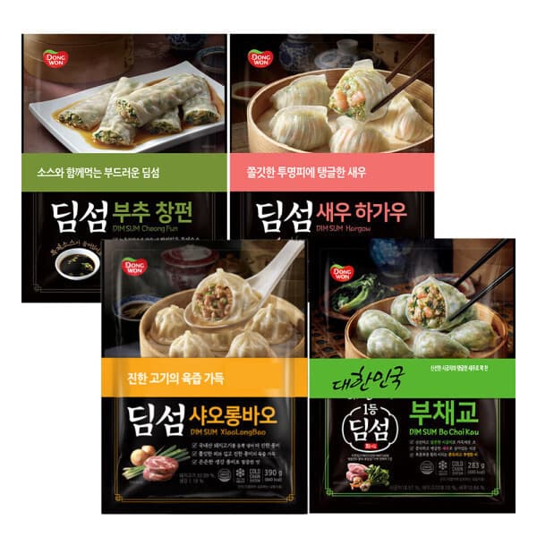 동원_냉장냉동 동원 딤섬 새우하가우 2봉 + 부추창펀 2봉 + 샤오롱바오 2봉 - 최저가 26,930원