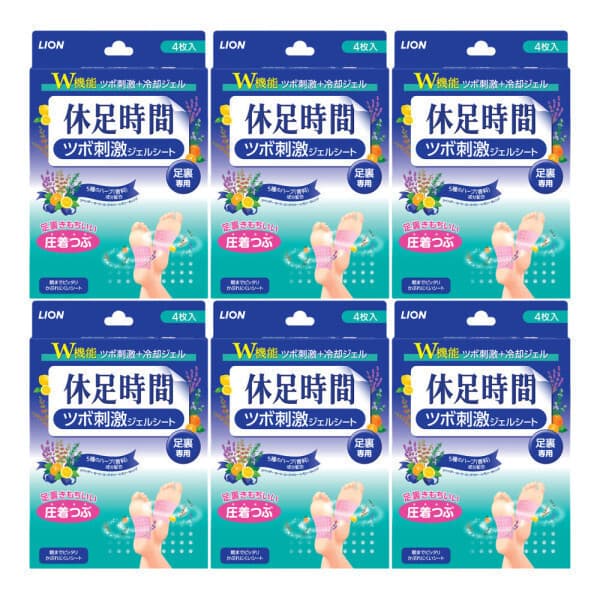 라이온코리아 휴족시간 지압자극 쿨링시트 4매입 x 6