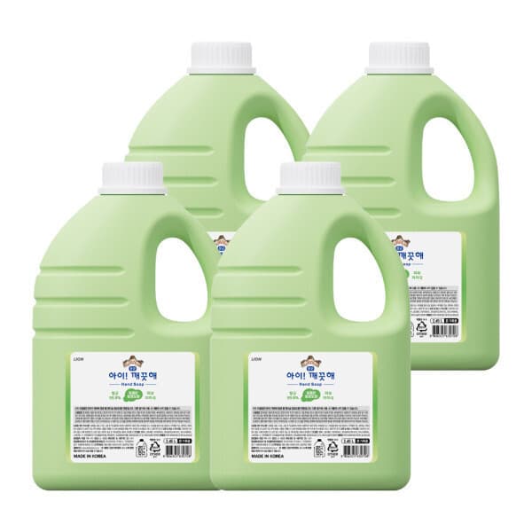 라이온코리아 아이깨끗해 핸드워시 청포도향 대용량 리필 2.45L 4개 - 최저가 121,480원