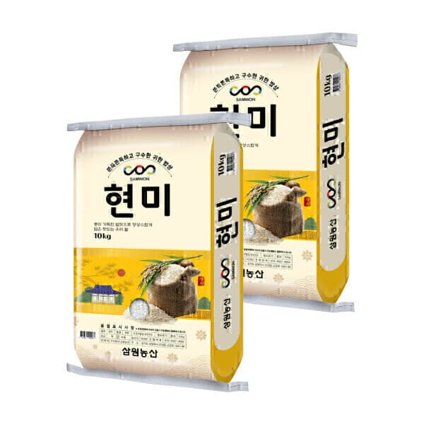 주식회사삼원농산 삼원농산 현미 10kg/2개 (20kg) 2025년산 - 최저가 61,290원