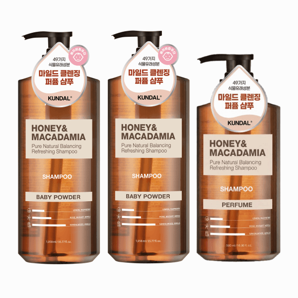 쿤달스타배송 쿤달 네이처 퍼퓸 샴푸 1058ml 2개+500ml 증정