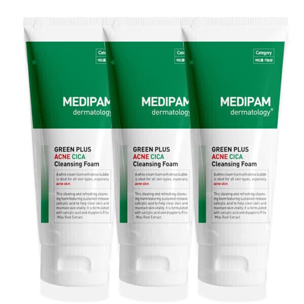 MEDIPAM 메디팜 아크네 진정 시카 클렌징폼 220ml (1+1+1)