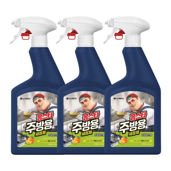 LG생활건강-스타배송 홈스타 맥스프레쉬 주방용 세정제 900ml x 3개