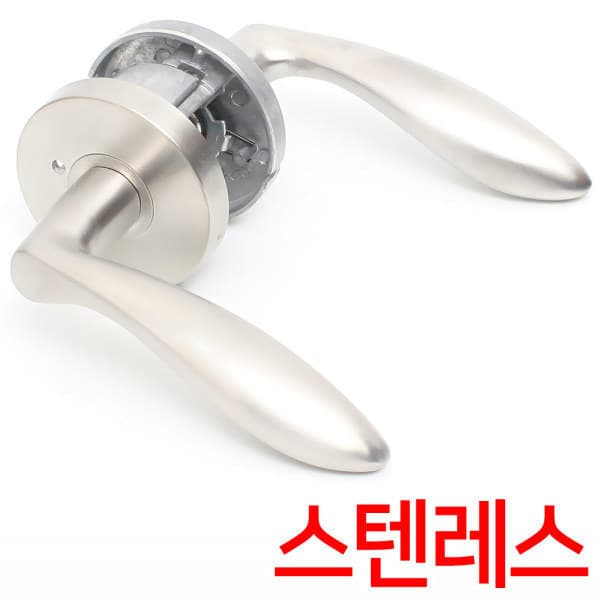 엔조이 마켓 새턴 스텐레스 버튼형 방문손잡이 욕실 문고리 - 최저가 17,900원